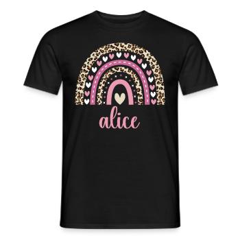 Alice Regenbogen Name Geburtstag Alice - Männer T-Shirt - Schwarz - Vorne - AI Model Male 178 light (178cm)