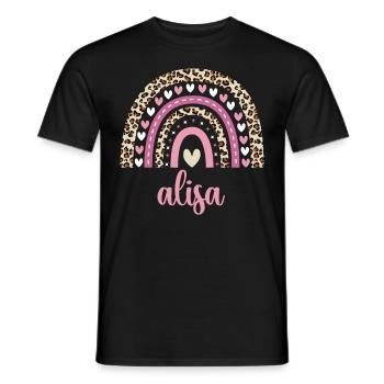 Alisa Regenbogen Name Geburtstag Alisa - Männer T-Shirt - Schwarz - Vorne - AI Model Male 178 light (178cm)