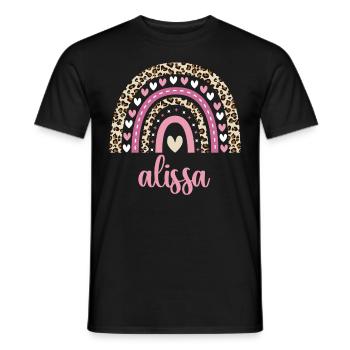 Alissa Regenbogen Name Geburtstag Alissa - Männer T-Shirt - Schwarz - Vorne - AI Model Male 178 light (178cm)