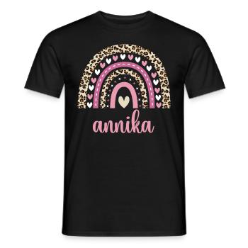 Annika Regenbogen Name Geburtstag Annika - Männer T-Shirt - Schwarz - Vorne - AI Model Male 178 light (178cm)