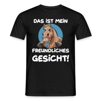 Das ist mein freundliches Gesicht Pferd - Männer T-Shirt - Schwarz - Vorne - AI Model Male 178 light (178cm)
