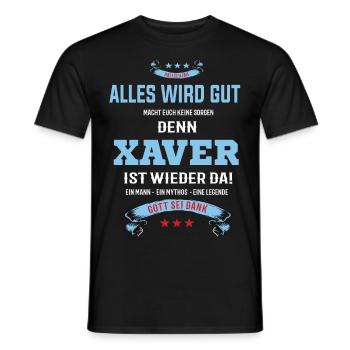 Alles wird gut denn Xaver Ist da Outfit - Männer T-Shirt - Schwarz - Vorne - AI Model Male 178 light (178cm)