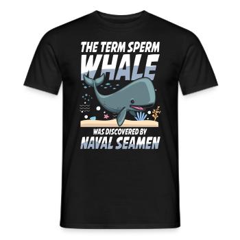Term Sperm Whale Was Discovered By Naval Seamen - Männer T-Shirt - Schwarz - Vorne - AI Model Male 178 light (178cm)