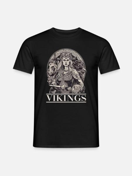 Shieldmaiden Warrior Woman Of War für Wikinger - Männer T-Shirt - Schwarz