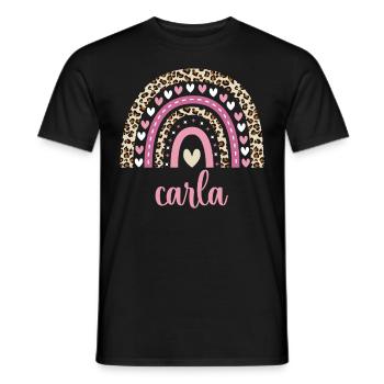 Carla Regenbogen Name Geburtstag Carla - Männer T-Shirt - Schwarz - Vorne - AI Model Male 178 light (178cm)