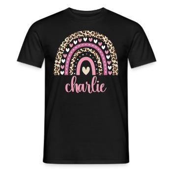 Charlie Regenbogen Name Geburtstag Charlie - Männer T-Shirt - Schwarz - Vorne - AI Model Male 178 light (178cm)