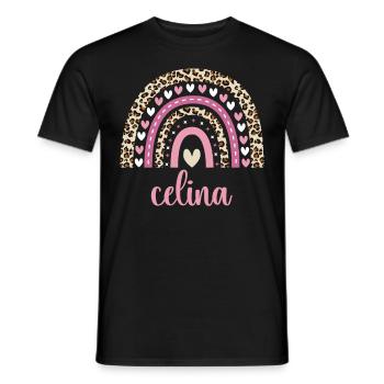 Celina Regenbogen Name Geburtstag Celina - Männer T-Shirt - Schwarz - Vorne - AI Model Male 178 light (178cm)