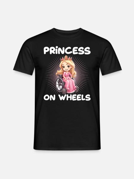 Princess on wheels - Männer T-Shirt - Schwarz