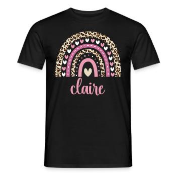 Claire Regenbogen Name Geburtstag Claire - Männer T-Shirt - Schwarz - Vorne - AI Model Male 178 light (178cm)