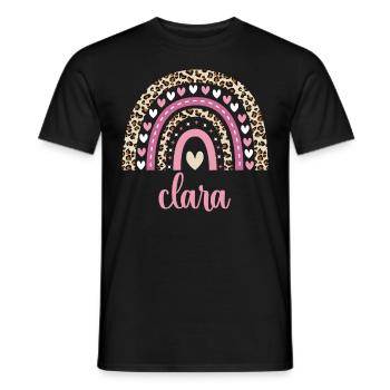 Clara Regenbogen Name Geburtstag Clara - Männer T-Shirt - Schwarz - Vorne - AI Model Male 178 light (178cm)