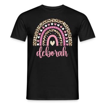Deborah Regenbogen Name Geburtstag Deborah - Männer T-Shirt - Schwarz - Vorne - AI Model Male 178 light (178cm)