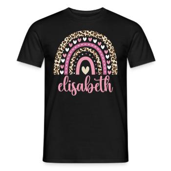 Elisabeth Regenbogen Name Geburtstag Elisabeth - Männer T-Shirt - Schwarz - Vorne - AI Model Male 178 light (178cm)