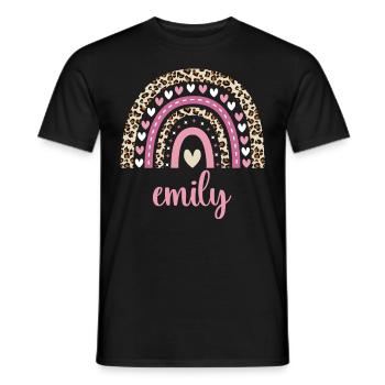 Emily Regenbogen Name Geburtstag Emily - Männer T-Shirt - Schwarz - Vorne - AI Model Male 178 light (178cm)