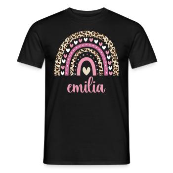 Emilia Regenbogen Name Geburtstag Emilia - Männer T-Shirt - Schwarz - Vorne - AI Model Male 178 light (178cm)