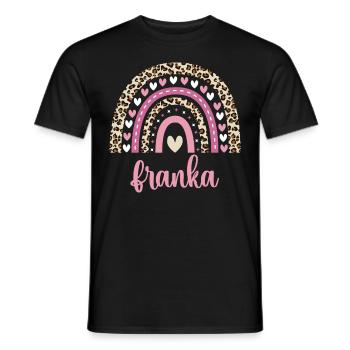 Franka Regenbogen Name Geburtstag Franka - Männer T-Shirt - Schwarz - Vorne - AI Model Male 178 light (178cm)