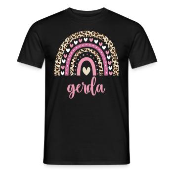 Gerda Regenbogen Name Geburtstag Gerda - Männer T-Shirt - Schwarz - Vorne - AI Model Male 178 light (178cm)