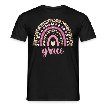 Grace Regenbogen Name Geburtstag Grace - Männer T-Shirt - Schwarz - Vorne - AI Model Male 178 light (178cm)