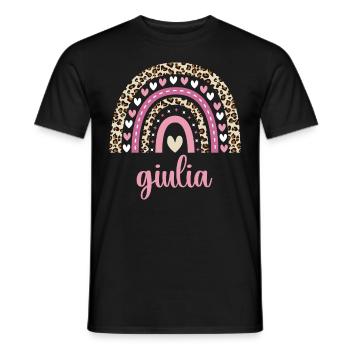 Giulia Regenbogen Name Geburtstag Giulia - Männer T-Shirt - Schwarz - Vorne - AI Model Male 178 light (178cm)