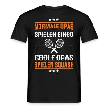 Coole Opas spielen Squash Design - Männer T-Shirt - Schwarz - Vorne - AI Model Male 178 light (178cm)