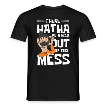 There Hatha Be A Way Out Of This Mess - Männer T-Shirt - Schwarz - Vorne - AI Model Male 178 light (178cm)