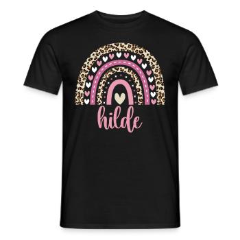 Hilde Regenbogen Name Geburtstag Hilde - Männer T-Shirt - Schwarz - Vorne - AI Model Male 178 light (178cm)