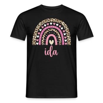 Ida Regenbogen Name Geburtstag Ida - Männer T-Shirt - Schwarz - Vorne - AI Model Male 178 light (178cm)