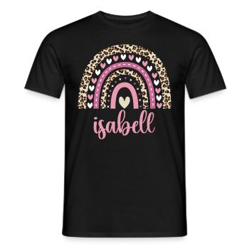 Isabell Regenbogen Name Geburtstag Isabell - Männer T-Shirt - Schwarz - Vorne - AI Model Male 178 light (178cm)