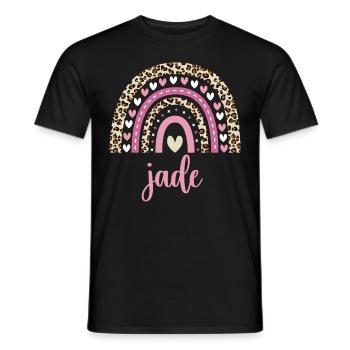 Jade Regenbogen Name Geburtstag Jade - Männer T-Shirt - Schwarz - Vorne - AI Model Male 178 light (178cm)
