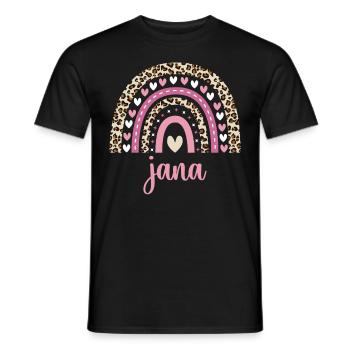 Jana Regenbogen Name Geburtstag Jana - Männer T-Shirt - Schwarz - Vorne - AI Model Male 178 light (178cm)