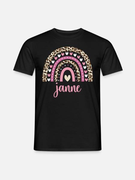 Janne Regenbogen Name Geburtstag Janne - Männer T-Shirt - Schwarz
