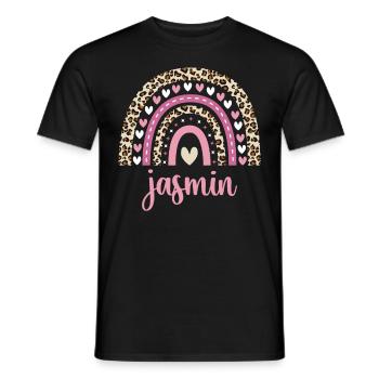 Jasmin Regenbogen Name Geburtstag Jasmin - Männer T-Shirt - Schwarz - Vorne - AI Model Male 178 light (178cm)
