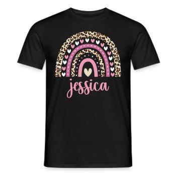 Jessica Regenbogen Name Geburtstag Jessica - Männer T-Shirt - Schwarz - Vorne - AI Model Male 178 light (178cm)