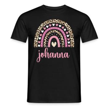 Johanna Regenbogen Name Geburtstag Johanna - Männer T-Shirt - Schwarz - Vorne - AI Model Male 178 light (178cm)