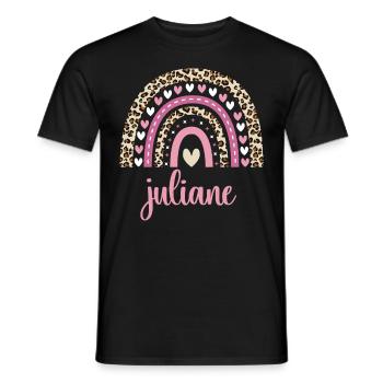 Juliane Regenbogen Name Geburtstag Juliane - Männer T-Shirt - Schwarz - Vorne - AI Model Male 178 light (178cm)