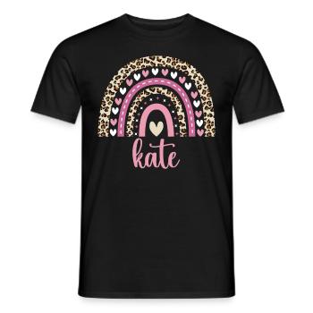 Kate Regenbogen Name Geburtstag Kate - Männer T-Shirt - Schwarz - Vorne - AI Model Male 178 light (178cm)