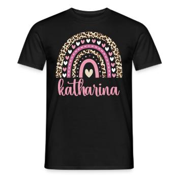 Katharina Regenbogen Name Geburtstag Katharina - Männer T-Shirt - Schwarz - Vorne - AI Model Male 178 light (178cm)