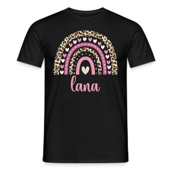 Lana Regenbogen Name Geburtstag Lana - Männer T-Shirt - Schwarz - Vorne - AI Model Male 178 light (178cm)