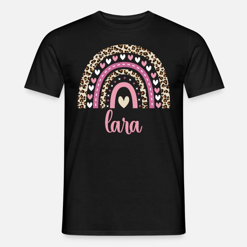 Lara Regenbogen Name Geburtstag Lara - Männer T-Shirt - Schwarz