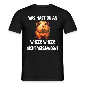 Was hast du an Wheek Wheek nicht verstanden - Männer T-Shirt - Schwarz - Vorne - AI Model Male 178 light (178cm)