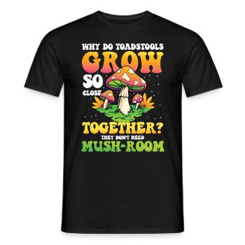 Toadstools Grow So Close Together Mush-Room - Männer T-Shirt - Schwarz - Vorne - AI Model Male 178 light (178cm)