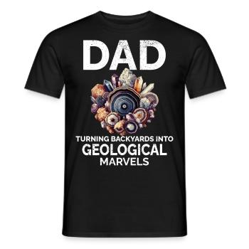 Fels Sammeln Papa Edelstein Sammler Geologe - Männer T-Shirt - Schwarz - Vorne - AI Model Male 178 light (178cm)