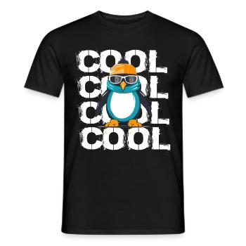 Pinguin Cool für Pinguin Fan Tierpfleger - Männer T-Shirt - Schwarz - Vorne - AI Model Male 178 light (178cm)