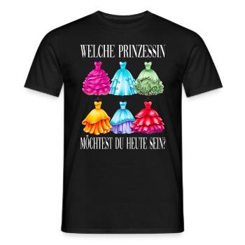 Prinzessin Kleider Anziehen Auswahl Märchen - Männer T-Shirt - Schwarz - Vorne - AI Model Male 178 light (178cm)