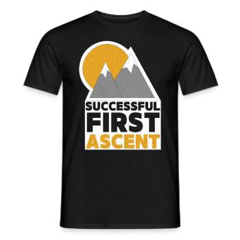 Mountaineer, Climbing Mountains, Mountain Peak Saying - Men's T-Shirt - black - Front - AI Model Male 178 light (178cm)