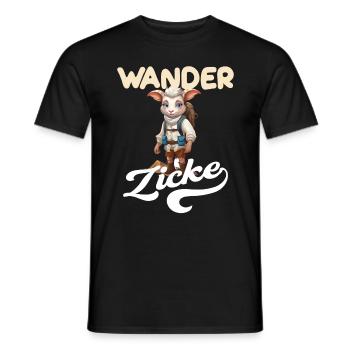 Wandern Ziege Wanderung Natur Frauen Meckern - Männer T-Shirt - Schwarz - Vorne - AI Model Male 178 light (178cm)