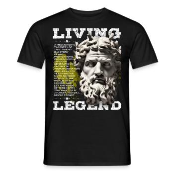 Dieu grec, la fête des pères disant légende vivante - T-shirt homme - noir - Devant - AI Model Male 178 light (178cm)