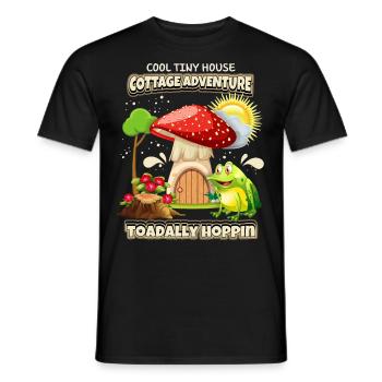Funny Frog, Cottagecore Saying, Faecore - Men's T-Shirt - black - Front - AI Model Male 178 light (178cm)
