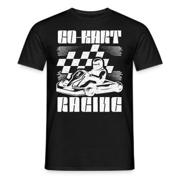 Go-Kart, Course, Course de karting, Pilote de karting - T-shirt homme - noir - Devant - AI Model Male 178 light (178cm)