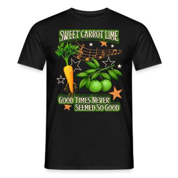 Carrot, Carrot, Lime Funny Saying, Pun - Men's T-Shirt - black - Front - AI Model Male 178 light (178cm)