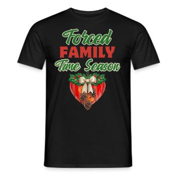 Ironic Saying Family Party Funny Christmas - Men's T-Shirt - black - Front - AI Model Male 178 light (178cm)